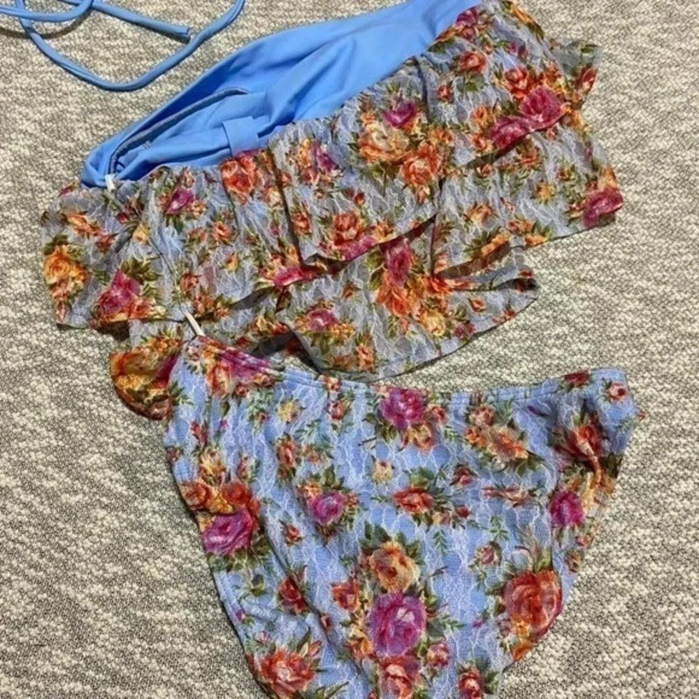 Coloured bikini set‎ top, bottoms, skirt Korea 9M=girl 7-8 years old. SKU-A114